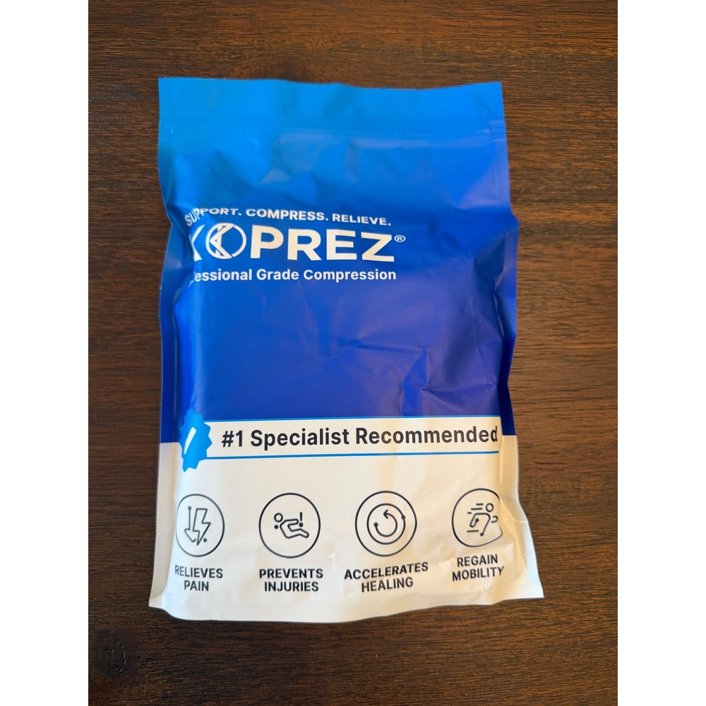 Koprez Professional Grade Compression Foot Sleeves Black XL 2 Pack Support